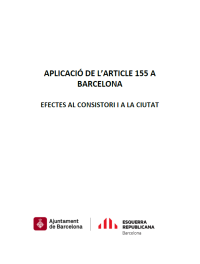 Impacte del 155 a la ciutat de Barcelona