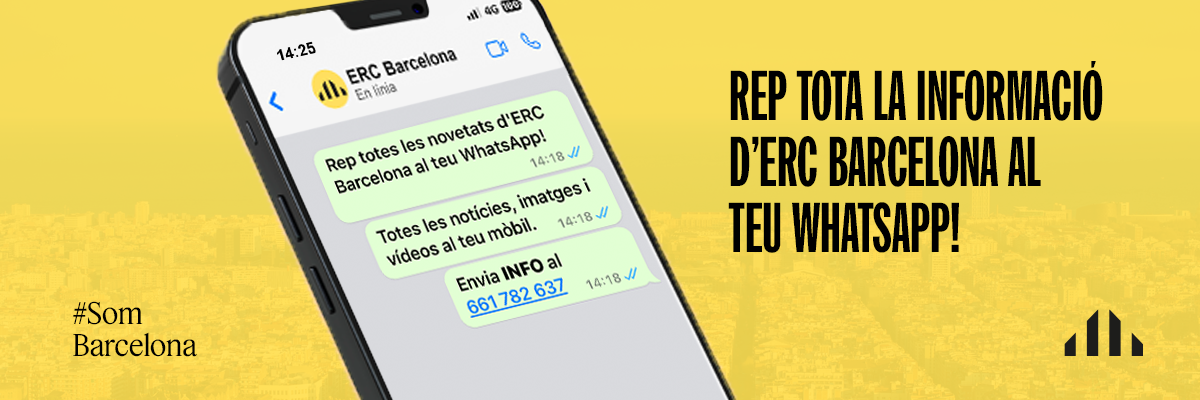 Rep les novetats d'ERC Barcelona per WhatsApp