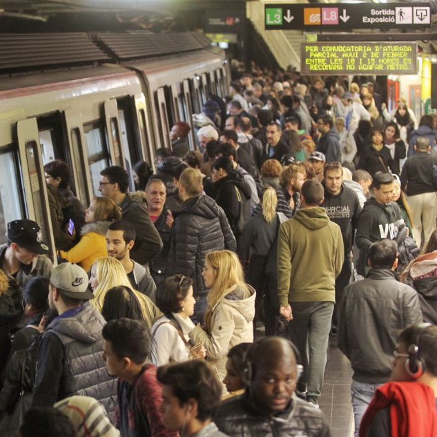 Vaga al metro de Barcelona