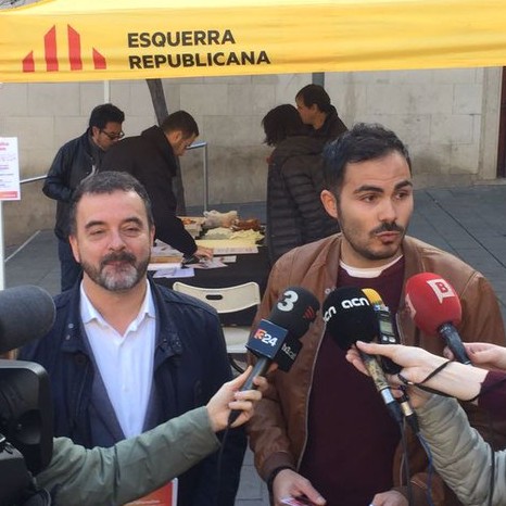 Robert Fabregat i Alfred Bosch presentant la macroparada.